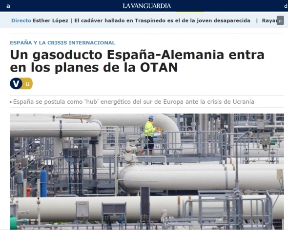 Газопровод Midcat входит в планы НАТО и может ослабить газовую зависимость Европы от России — La Vanguardia