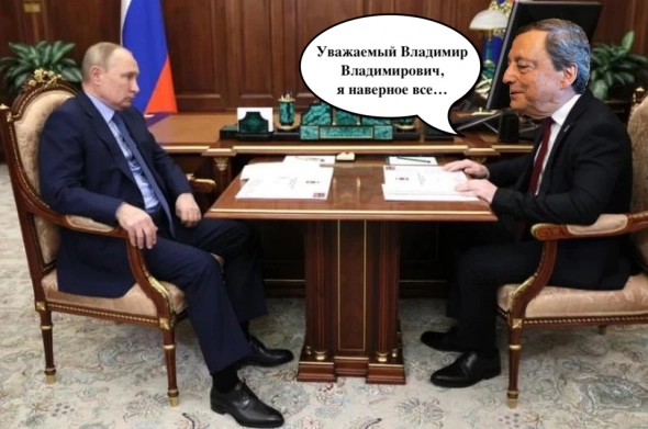 Владимир Путин принял отставку Премьер министра Драги.