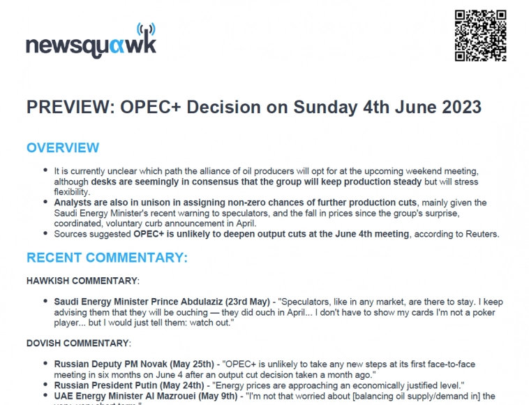 Preview: Решение ОПЕК+ в воскресенье, 4 июня 2023 года