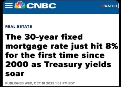 Беспрецедентный рост ставок по ипотеке в США. Владельцы не хотят продавать свои дома.
