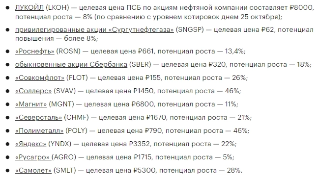 Аналитики ПСБ назвали самые перспективные российские акции для покупки в 4кв 2023г на долгосрочную перспективу