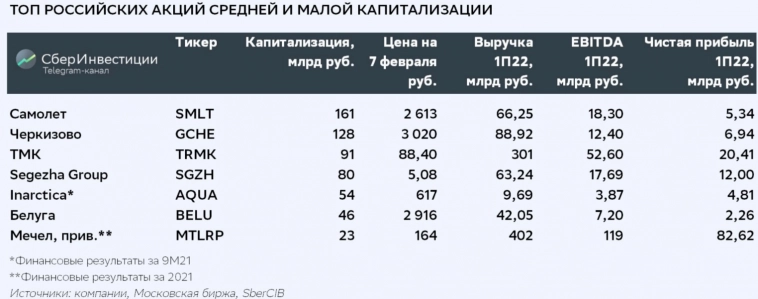 ТОП российских акций средней и малой капитализации: обновление состава - СберИнвестиции