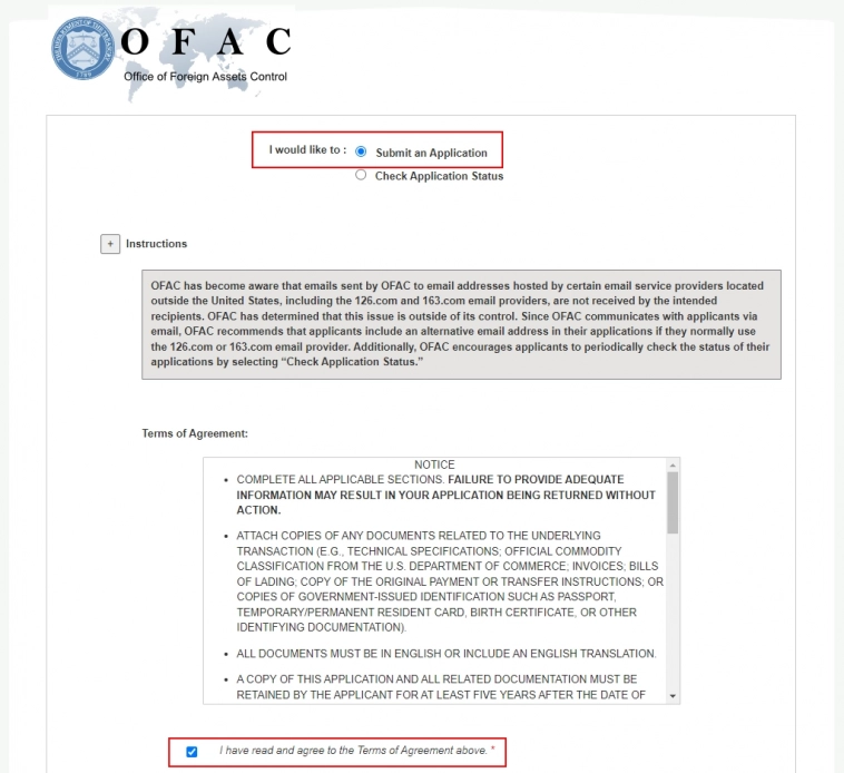 Руководство по получению лицензии OFAC