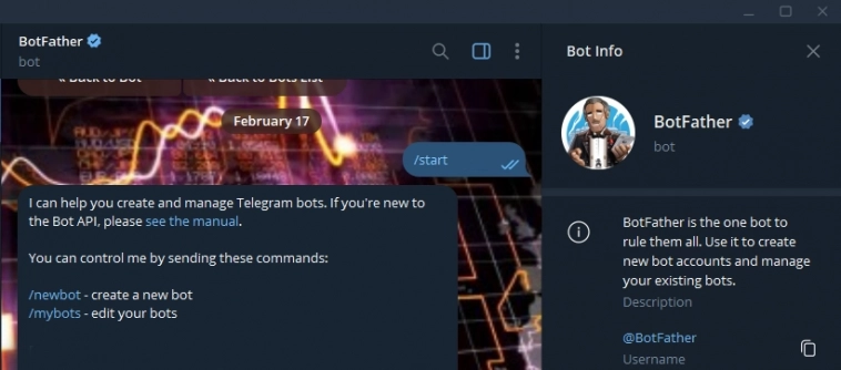 Как отправлять сообщения в Telegram из робота OsEngine