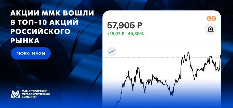 Акции ММК вошли в топ-10 ценных бумаг российского рынка