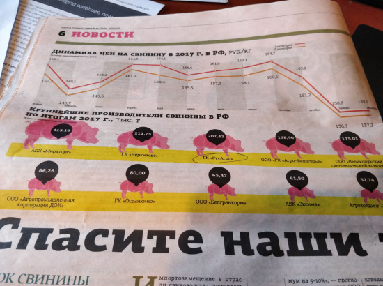 Рынок свинины в России перегрет