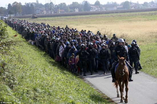 фото галерея: беженцы, Словения шлет армию на границу с Хорватией