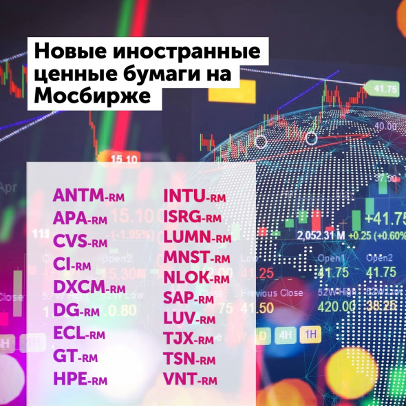 Новые иностранные акции на Московской бирже!