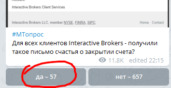 Interactive Brokers - всех просят на выход?