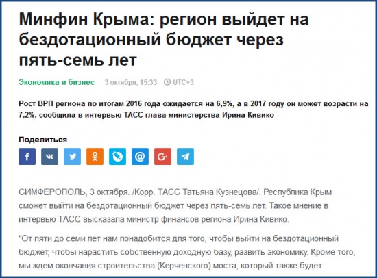 Крым-24. Экономика. 05.10.2016