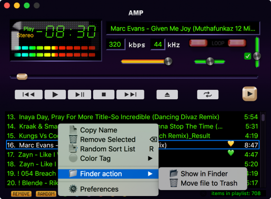 AMP player - лучшая альтернатива Winamp для macOS