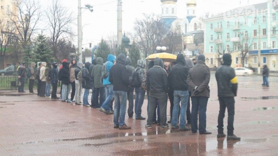 Луганск. Многотысячный митинг за единую украину