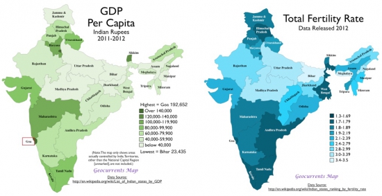 Экономика Индии // ДВЕ карты