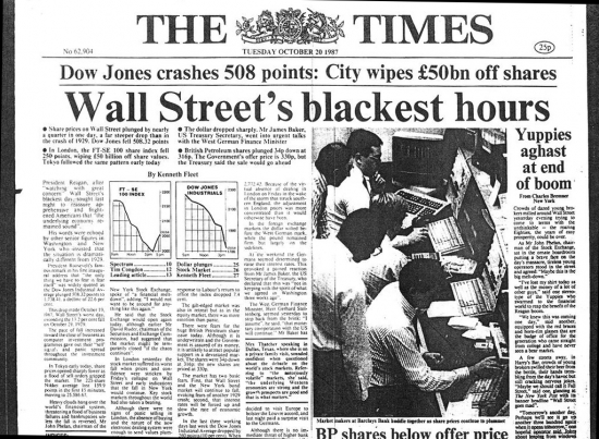30 лет тому, 19 октября 1987 года ...