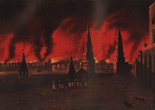 14 Сентября 1812 армия Наполеона вступила в опустевшую Москву.