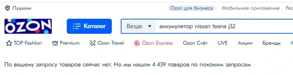 Коммерческих запросов в OZON уже больше чем в Яндексе