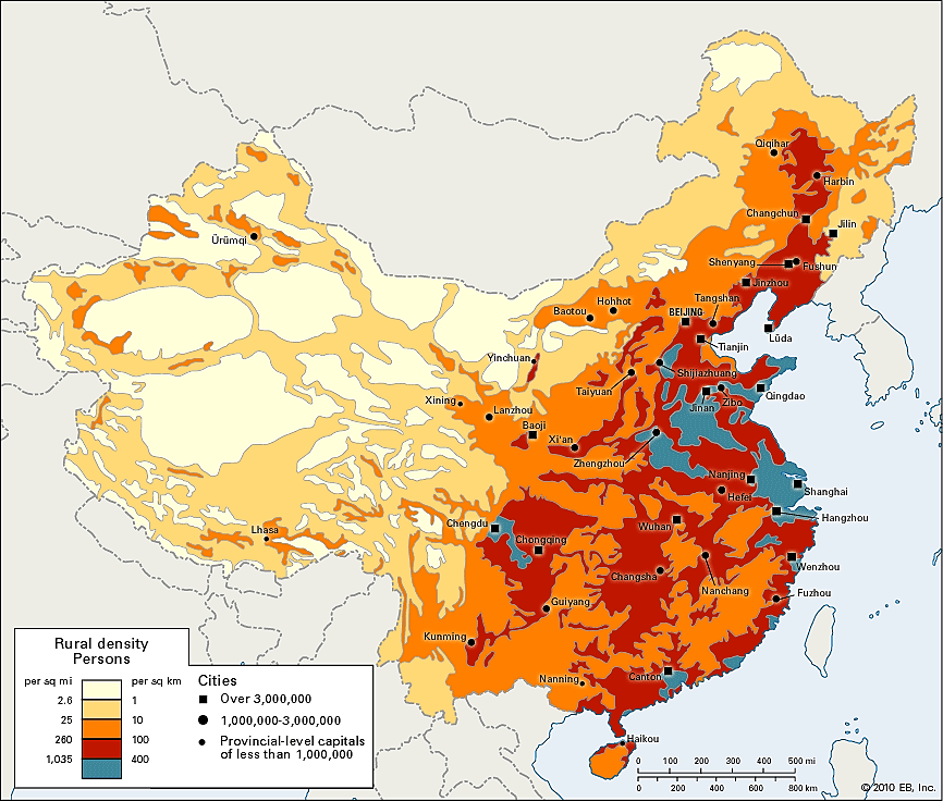Какая численность китая. Карта плотности населения Китая 2022. Карта плотности населения Китая. Плотность населения Китая 2023. Население Китая карта.
