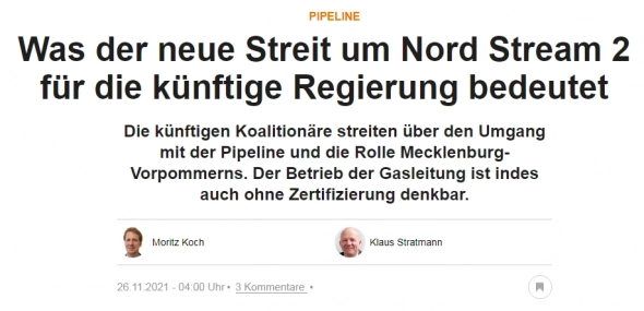 Эксплуатация Северного потока 2 возможна и без сертификации — Handelsblatt