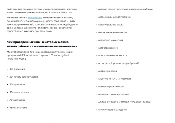 "Манимейкинг" и "400 ниш" от "Бизнес-молодости". Спасибо, это было очень смешно.