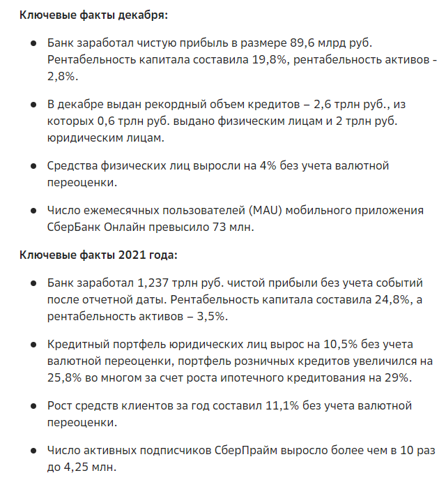 Сбербанк отчет РСБУ за 12 месяцев