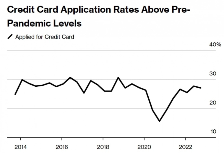 Высокие ставки не мешают спросу на кредитные карты в США