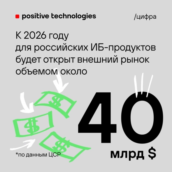 К 2026 году для российских ИБ-продуктов будет открыт внешний рынок объемом около 40 млрд долларов