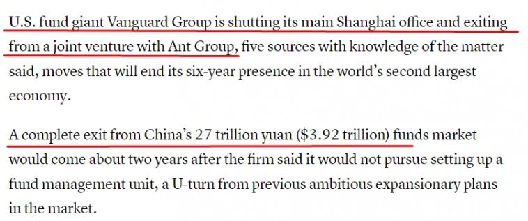К чему готовится американский фонд Vanguard, выводя из Китая $3,92 трлн своих инвестиций?
