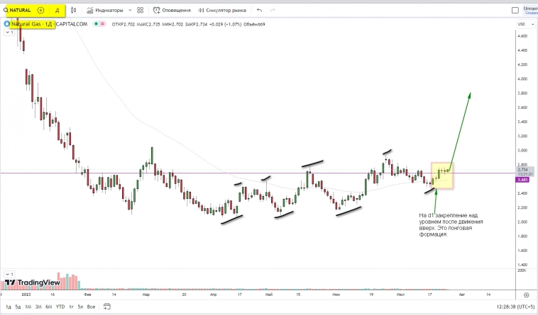 Натуральный газ NGAS лонг.