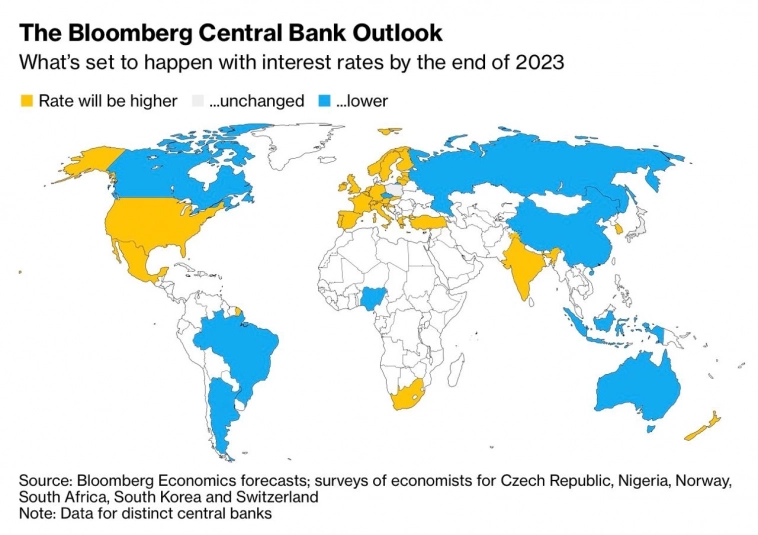 Bloomberg считает, что ставка в России к концу 2023 года упадёт