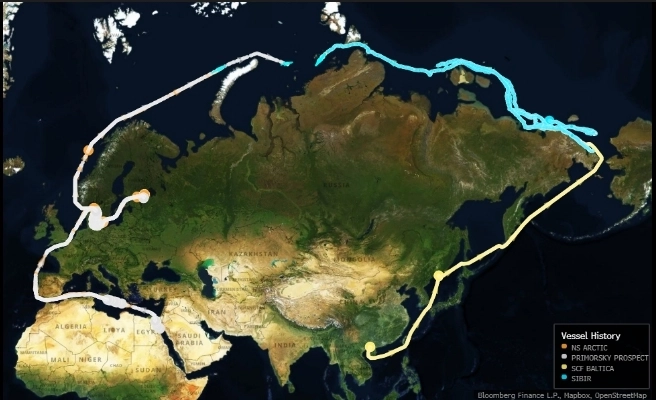 Северный морской путь России загружен нефтяными танкерами в направлении Китая — Bloomberg