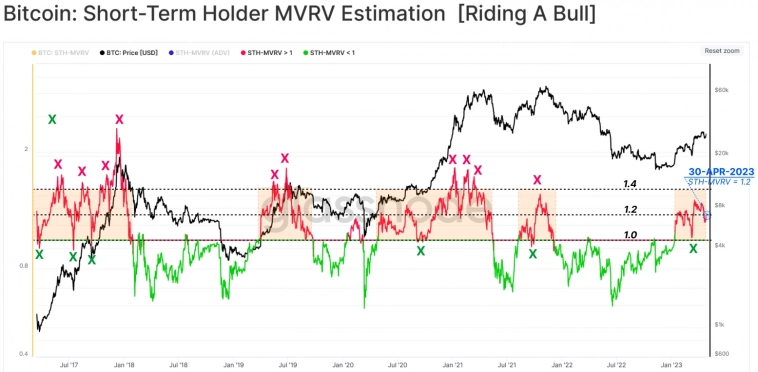 Уровень поддержки краткосрочных держателей Bitcoin: $24,4 тыс.