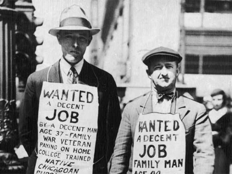 Ищу достойную работу: семейный, 37 лет, ветеран войны. Фото со времён Великой депрессии