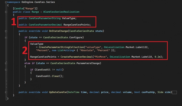 Слой создание свечей в Os Engine. Параметры серии. Свечи #19