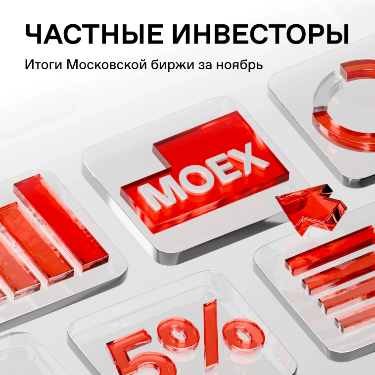🔥 В ноябре частные инвесторы вложили 97,5 млрд рублей в ценные бумаги