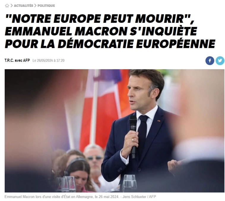 Эммануэль Макрон: у европейской демократии "никогда не было так много врагов внутри и снаружи"