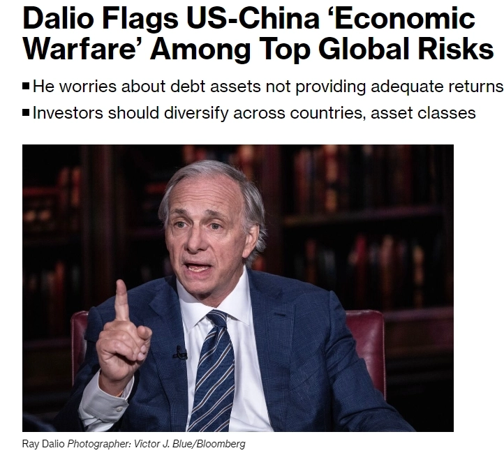 Рэй Далио называет американо-китайскую ‘экономическую войну’ среди главных глобальных рисков — Bloomberg