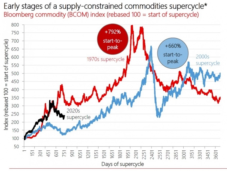 Десятилетний сырьевой суперцикл только начинается. Как только ФРС начнет снижать процентные ставки все сырьевые товары подорожают