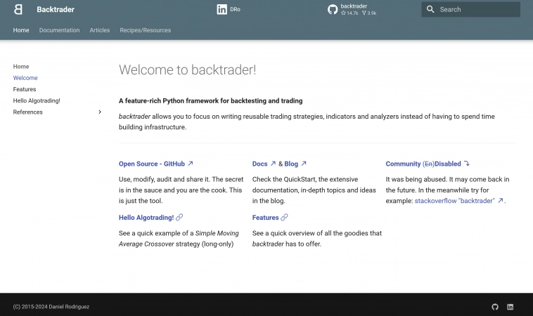 Backtrader от Дэниел Родригес (Daniel Rodriguez) Backtrader от Дэниел Родригес (Daniel Rodriguez)