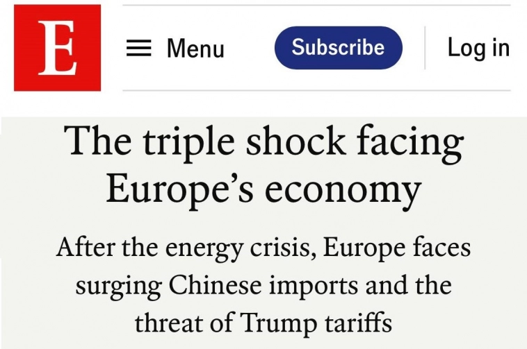 Тройной шок переживает экономика ЕС, — The Economist.