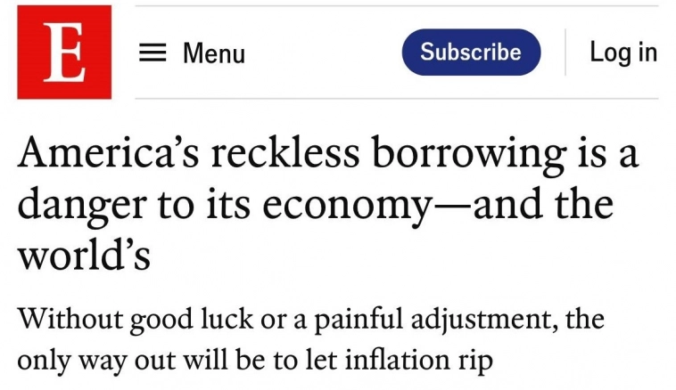 Безрассудное наращивание госдолга Америкой представляет опасность для всего мира, — The Economist.