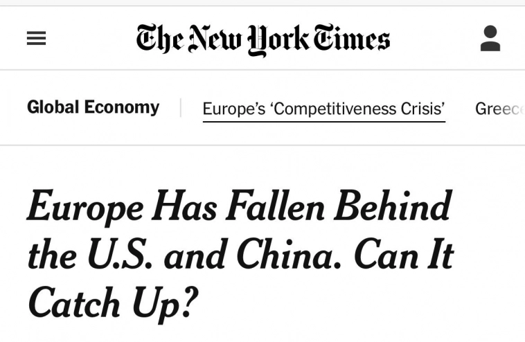 ЕС терпит поражение в конкурентной борьбе с Китаем и США, — The New York Times.