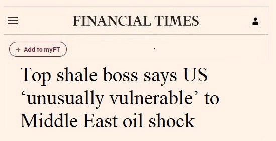 США уязвимы для нефтяного шока, — Financial Times. США уязвимы для нефтяного шока, — Financial Times.