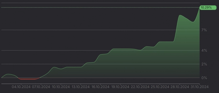 Итоги октября 2024. Когда хвост (толстый, правый) вильнул собакой