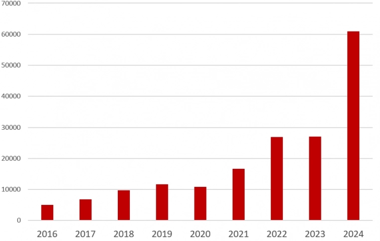 Выручка Nvidia выросла в 2,3 раза в финансовом 2024 г.