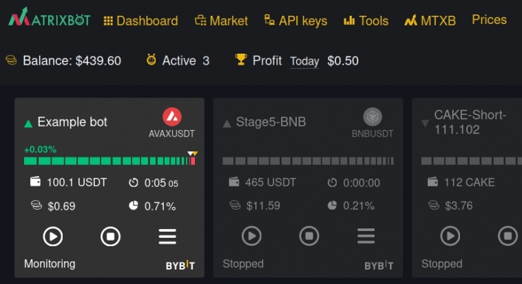 Обзор на запуск торгового бота "из коробки" на платформе MatrixBot Обзор на запуск торгового бота "из коробки" на платформе MatrixBot