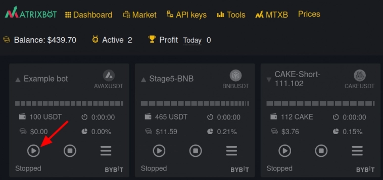 Обзор на запуск торгового бота "из коробки" на платформе MatrixBot Обзор на запуск торгового бота "из коробки" на платформе MatrixBot