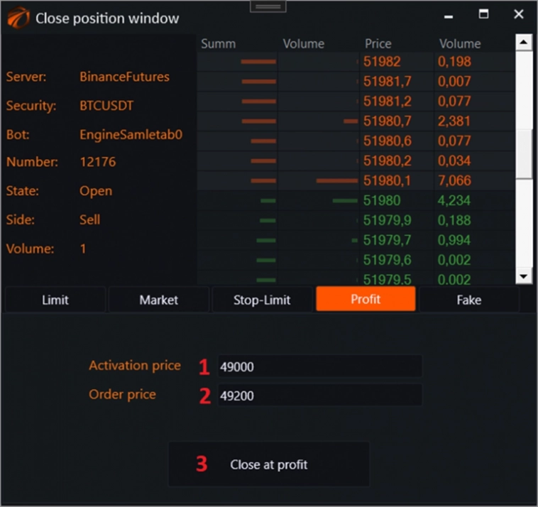 Механика работы Stop и Profit приказов для открытых позиций в OsEngine