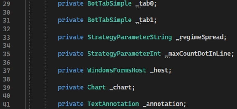 Робот-пример «Чарт в окне параметров» CustomChartInParamWindowSample.