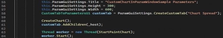 Робот-пример «Чарт в окне параметров» CustomChartInParamWindowSample.