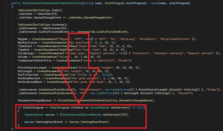 Событие запуска тестера. Сброс переменных внутри робота в тестере. Быстрый старт в программировании OsEngine #11